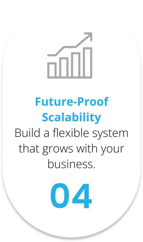 Future-Proof Scalability Build a flexible system that grows with your business.